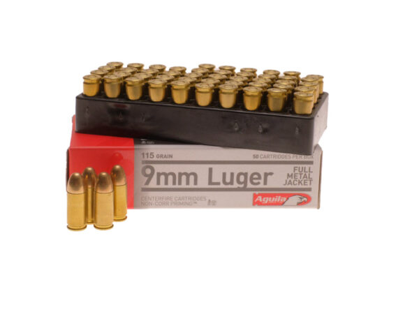 aguila 9mm luger 115gr fmj per 50